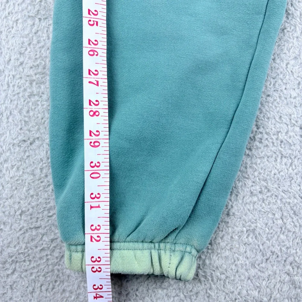 KatieJ NYC Emma Oversized Washed Sweatpants TWEEN XL Green Blue Ombre Dip Dye